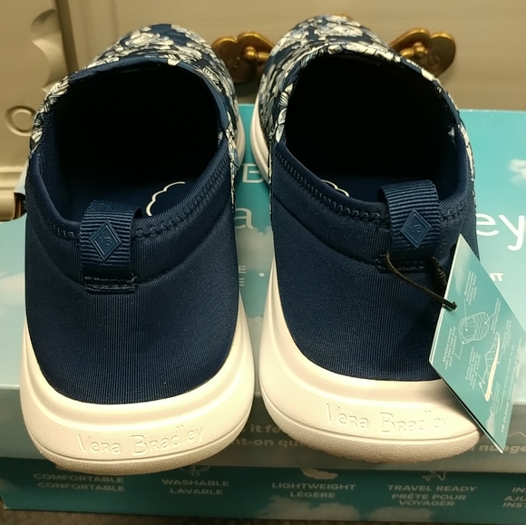 Vera Bradley VB Cloud Convertible Slip-On Shoe Blue Floral Women's 10 - Picture 10 of 14